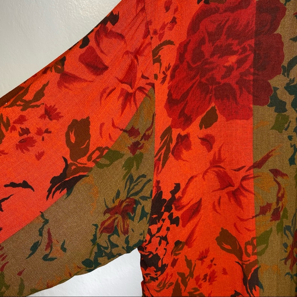 ***Platinum by Dorothy Schoelen Vibrant Print Open Front Jacket ***S - Picture 2 of 15